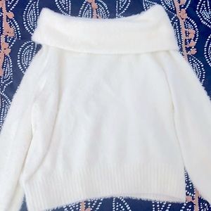 Off the Shoulder White/Cream Sweater